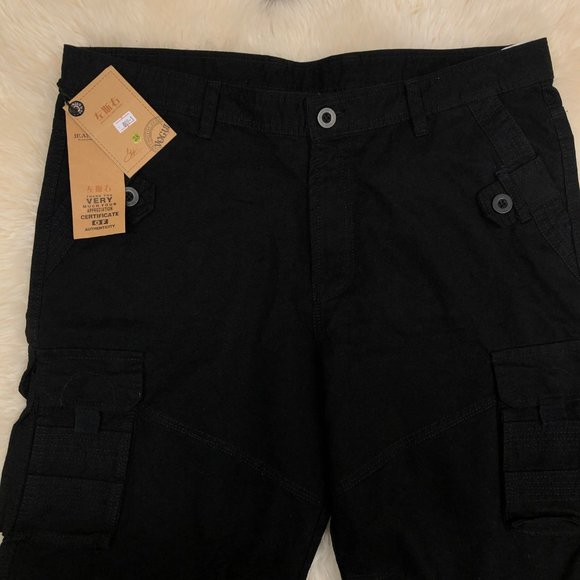 Jeans Wear Men's Cargo Pants SIZE 38 Black - Picture 3 of 7
